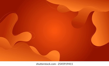 ABSTRACT BACKGROUND WITH GRADIENT MESH SHAPES ELEGANT ORANGE RED SMOOTH LIQUID COLORFUL DESIGN VECTOR TEMPLATE GOOD FOR MODERN WEBSITE, WALLPAPER, COVER DESIGN 