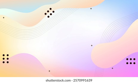 ABSTRACT BACKGROUND GRADIENT MESH SMOOTH LIQUID BLUE ORANGE PURPLE COLOR WITH HAND DRAWN SHAPES DESIGN VECTOR TEMPLATE GOOD FOR MODERN WEBSITE, WALLPAPER, COVER DESIGN 