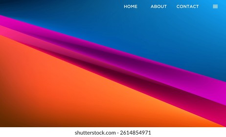 ABSTRACT BACKGROUND GRADIENT MESH SMOOTH LIQUID BLUE ORANGE PURPLE COLORFUL BLURRED DESIGN VECTOR TEMPLATE GOOD FOR MODERN WEBSITE, WALLPAPER, COVER DESIGN 