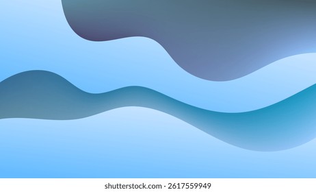 ABSTRACT BACKGROUND GRADIENT MESH SMOOTH LIQUID BLUE PASTEL COLOR WITH HAND DRAWN ORGANIC SHAPES DESIGN VECTOR TEMPLATE GOOD FOR MODERN WEBSITE, WALLPAPER, COVER DESIGN 