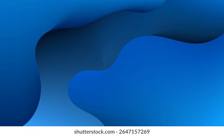 ABSTRACT BACKGROUND GRADIENT MESH SMOOTH LIQUID BLUE COLOR WITH HAND DRAWN ORGANIC SHAPES DESIGN VECTOR TEMPLATE GOOD FOR MODERN WEBSITE, WALLPAPER, COVER DESIGN 