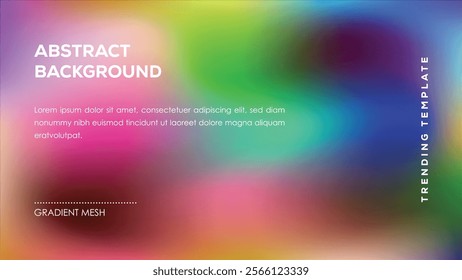 Abstract Background Gradient Mesh Trending Template Design