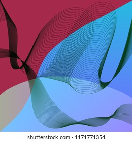 Abstract background gradient multicolor grid striped weave.