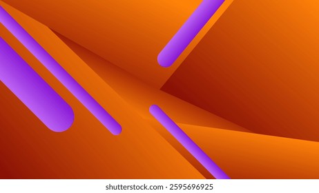 ABSTRACT BACKGROUND GRADIENT ORANGE COLORFUL DESIGN WITH GEOMETRIC SHAPES VECTOR TEMPLATE GOOD FOR MODERN WEBSITE, WALLPAPER, COVER DESIGN 