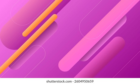 ABSTRACT BACKGROUND GRADIENT ORANGE PINK COLORFUL DESIGN WITH GEOMETRIC SHAPES VECTOR TEMPLATE GOOD FOR MODERN WEBSITE, WALLPAPER, COVER DESIGN 