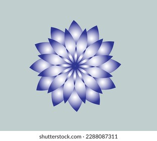 Abstract background with Gradient  paper flowers