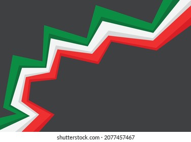 Abstract background with gradient polygonal pattern and with Italian flag color theme