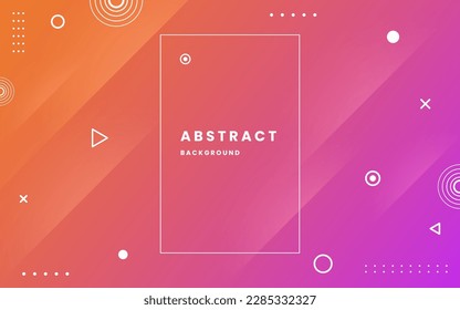 Antecedentes abstractos. fondo de diseño moderno y elegante con formas geométricas, degradado violeta y naranja. ilustración vector 10 eps.