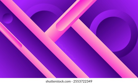 ABSTRACT BACKGROUND GRADIENT PURPLE PINK SMOOTH LIQUID COLORFUL DESIGN WITH GEOMETRIC SHAPES VECTOR TEMPLATE GOOD FOR MODERN WEBSITE, WALLPAPER, COVER DESIGN 