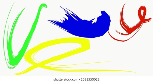 Abstract Background with Gradient rainbow Color Wave Pattern lines. 3D Wavy Rainbow Lines. Geometric line scribble Design Element