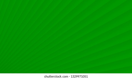 Abstract background of gradient rays in green colors