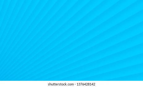 Abstract background of gradient rays in light blue colors