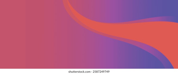 Abstract background with a gradient of red and purple. The background features smooth, flowing curves in red and purple hues. Minimal abstract flow line vector gradient background