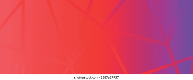 Abstract background with a gradient of red and purple colors. The background features geometric lines and a smooth texture. Vector design. Gradient network pattern background. Red background vector.