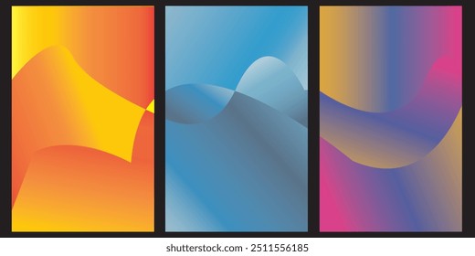 Abstract background gradient. set of vector background gradient color. Ideal design for social media, cover, banner, flyer.