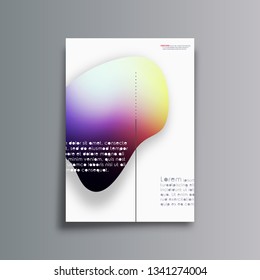 Abstract background with gradient shapes for the banner, flyer, poster, brochure cover or other printing products. Vector illustration.