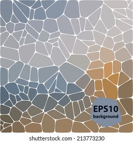 Abstract background with gradient abstract shapes in blue, grey and yellow colors.  Nature or rain theme. Vector illustration EPS10.