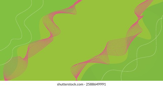 Abstract background with gradient shapes. Dynamic abstract composition Vector illustration. Design element for web banners, posters, green and yellow
