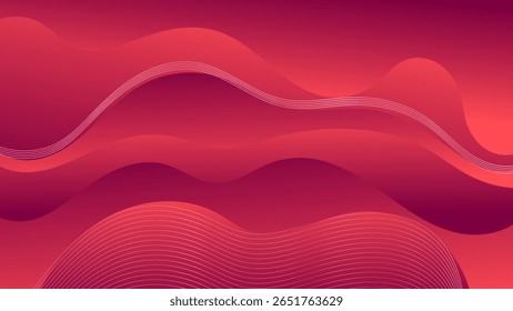 ABSTRACT BACKGROUND GRADIENT SMOOTH LIQUID PINK MAGENTA COLOR WITH HAND DRAWN ORGANIC SHAPES DESIGN VECTOR TEMPLATE GOOD FOR MODERN WEBSITE, WALLPAPER, COVER DESIGN 