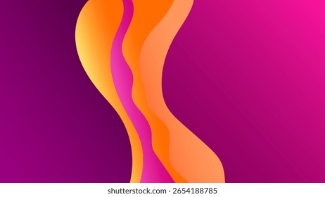 ABSTRATO FUNDO GRADIENTE LÍQUIDO LISO LARANJA COR ROSA COM MÃO DESENHADA FORMAS ORGÂNICAS DESIGN VETOR MODELO BOM PARA SITE MODERNO, PAPEL DE PAREDE, DESIGN DE CAPA 