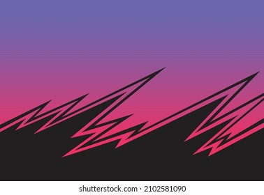 Abstract background with gradient spikes and jagged zigzag line pattern and some copy space area