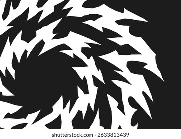Abstract background with gradient spiral geometric pattern and with some copy space area