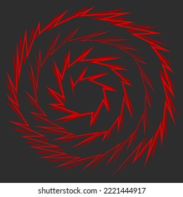 Fondo abstracto con patrón de puntas de espiral degradado