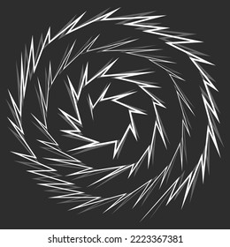 Fondo abstracto con patrón de puntas de espiral degradado