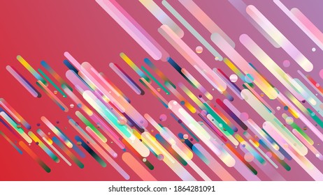Abstract background of gradient stripes and circles