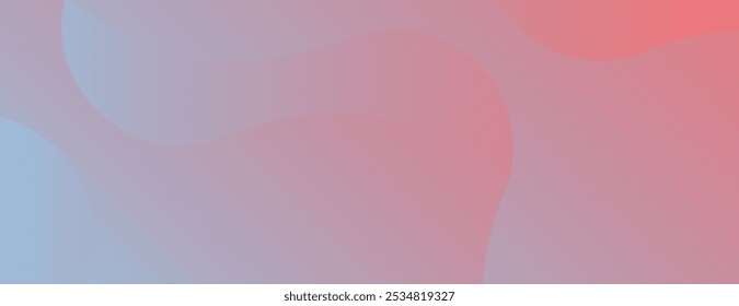 Abstract background with a gradient style, blending soft red and blue. The background has a smooth, flowing texture with red and blue hues. Vector. Gradient flowy background. Blue background vector.