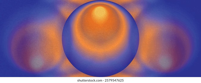 Abstract background with a gradient style. The background features vibrant blue and orange colors, creating a smooth, textured background. Abstract gradient circle pattern background vector