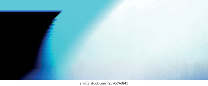 Abstract background with a gradient style, featuring blue and white colors. The background has a smooth, digital texture with blue accents. Light leak background vector. Blue background.