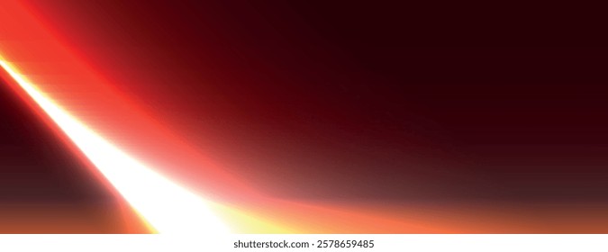 Abstract background with a gradient style, featuring vibrant red and orange colors. The background has a smooth, glowing texture. Light leak background vector. Red background.