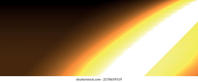 Abstract background with a gradient style, featuring vibrant yellow and black colors. The background has a smooth, glowing texture. Light leak background vector. Yellow background.