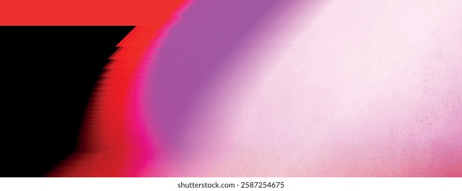 Abstract background with a gradient style, featuring vibrant red and pink colors. The background has a smooth, blended texture. Light leak background vector. Pink background.