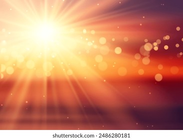 Abstract background with a gradient sunset sunburst design