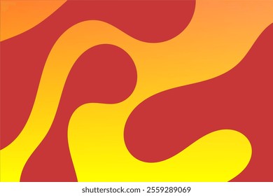 abstract background . Abstract Gradient Warm Tones with Red and Yellow Flowing Shapes