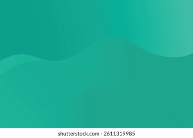 Abstract background with gradient wave. Green gradiant background.