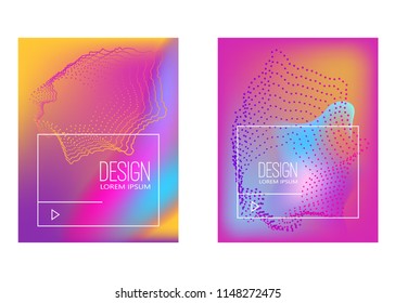 Abstract background with gradient waves and dynamic shape composition. Design element for poster, card, flyer,presentation, brochures,cover. Vector illustration.