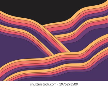 Abstract background with gradient waving lines pattern