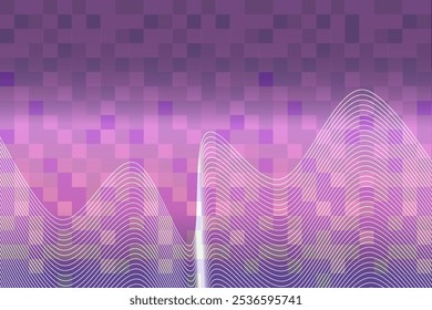 Abstract background gradient wit pixel art