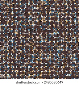 Abstract background. Gradiented squares in multiple colors. Rich brown, muted beige, dark slate blue. Great vector illustration.