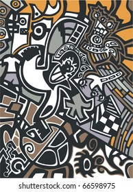 Abstract background in graffiti style