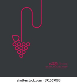 Abstract background with grapevine leaves. Logo grapes. Wine or vine logo icon. 