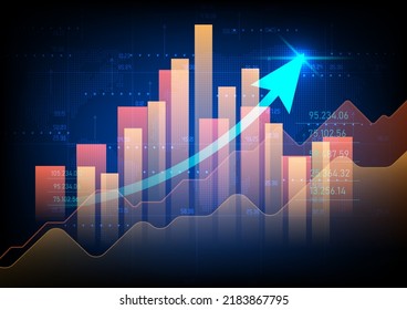 
Abstract background graph financial investment or business concept based on economic trends