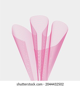 Abstract background with graphic art in the form of flowers and minimalist colors
