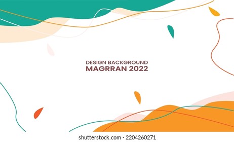 Abstract background graphic modern based green orange color gradient vector illustration template for website, poster, business card, presentation, social media post, flyer, brochure, wallpaper