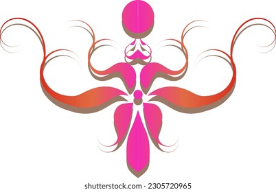 Abstract background, graphic pattern, gradation, purple, orange, pink