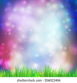 Abstract background with grass vector illustration. Vector design for print or web