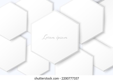 Abstract background from gray 3d hexagon. Vector geometric background